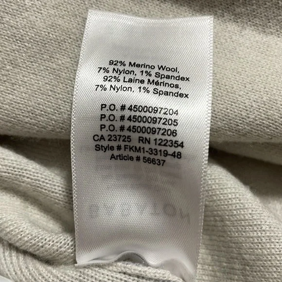 Aritzia Two-Tone Light Gray and Cream Open Front Cardigan - Picture 8 of 11